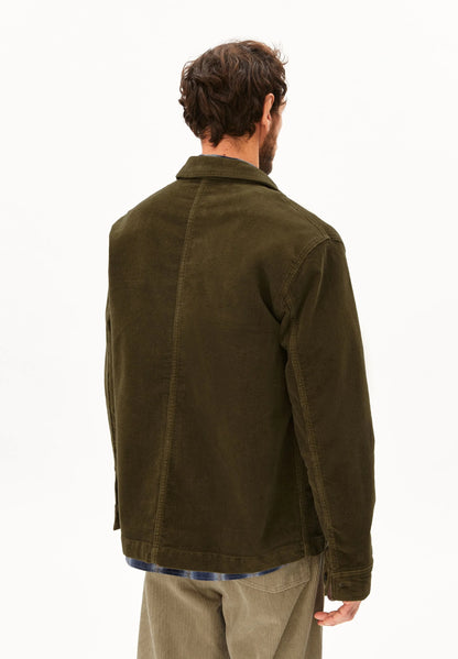 ARMEDANGELS | Le blazer en velours côtelé de coton bio - Olive