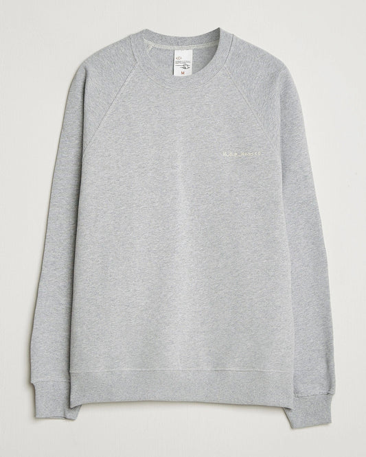 Nudie Jeans | le Sweat-shirt ''Palle Logo'' - Gris chiné