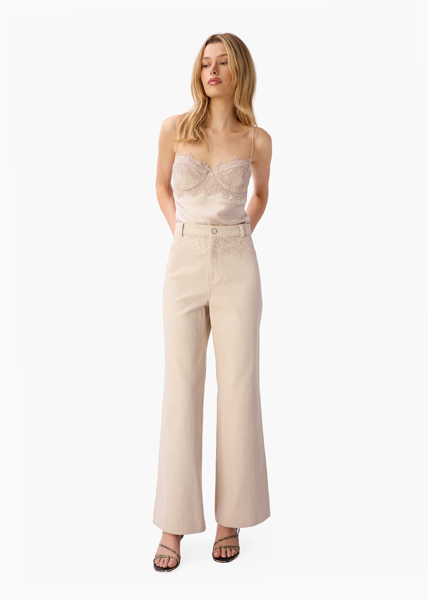 CAMI NYC | Le pantalon en denim bull ''Natali'' - crème