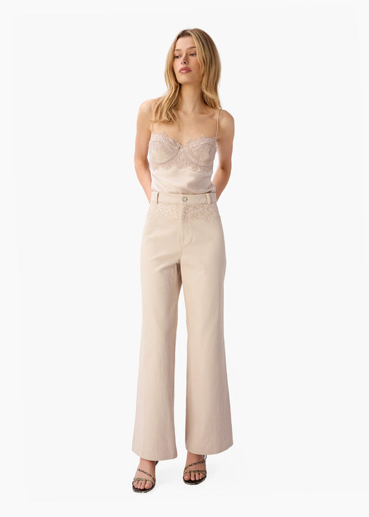 CAMI NYC | Le pantalon en denim bull ''Natali'' - crème