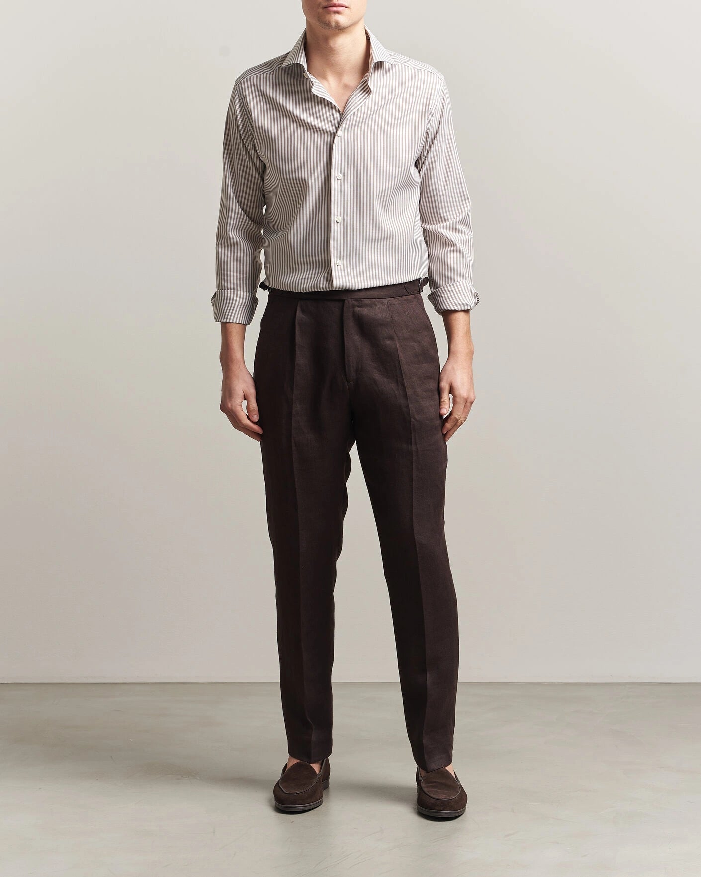 Eton | Chemise Oxford Signature à rayures Bengale - Beige