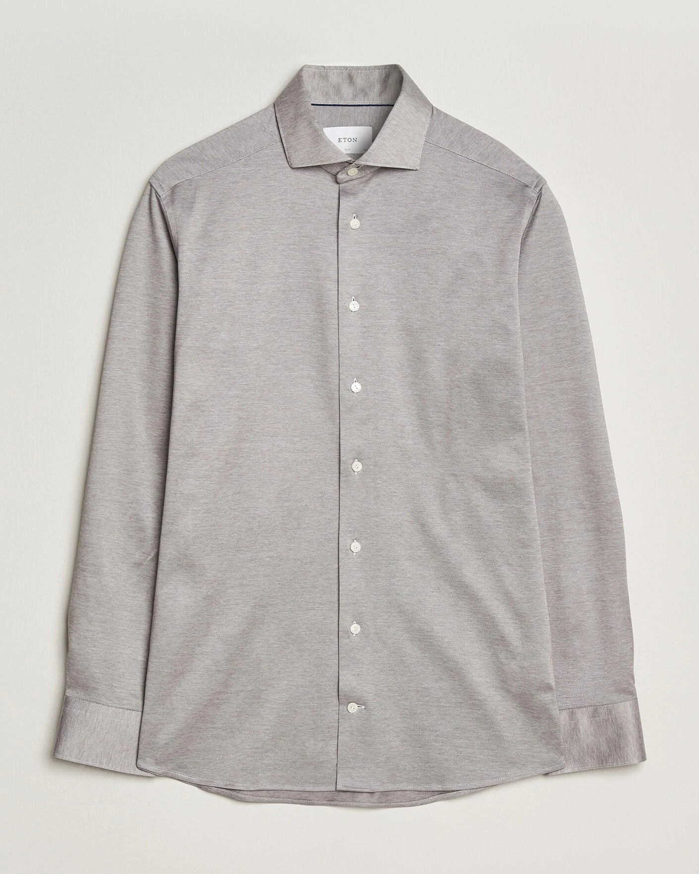 Eton | La chemise en jersey Filo di Scozia - Marron