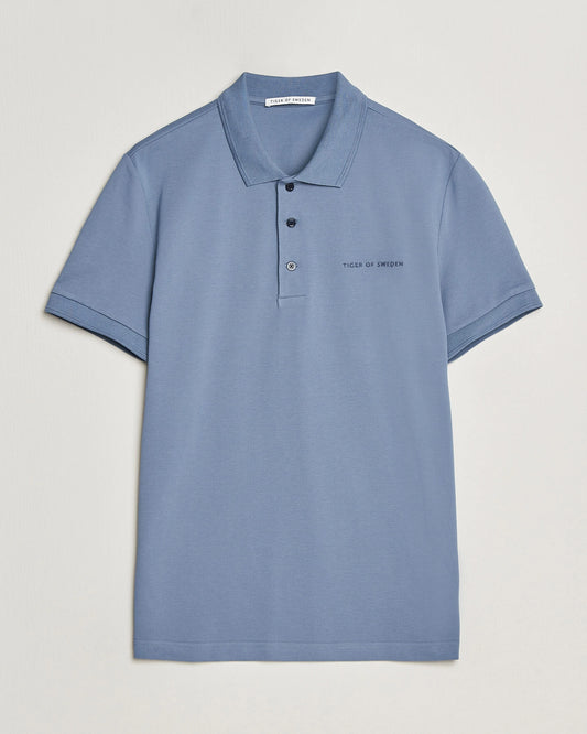 Tiger of Sweden | Polo en coton piqué "Darios" - Bleu