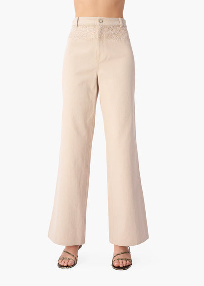 CAMI NYC | Le pantalon en denim bull ''Natali'' - crème