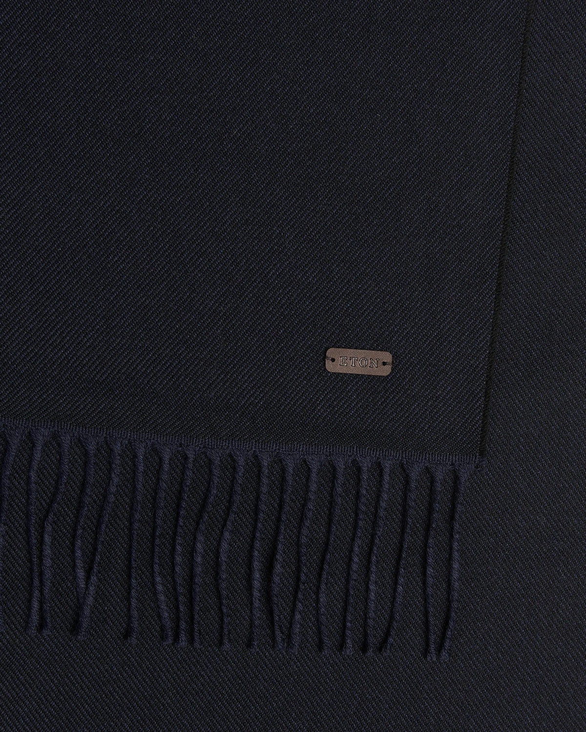 ETON | Écharpe en laine mérinos sergée -  bleu marine