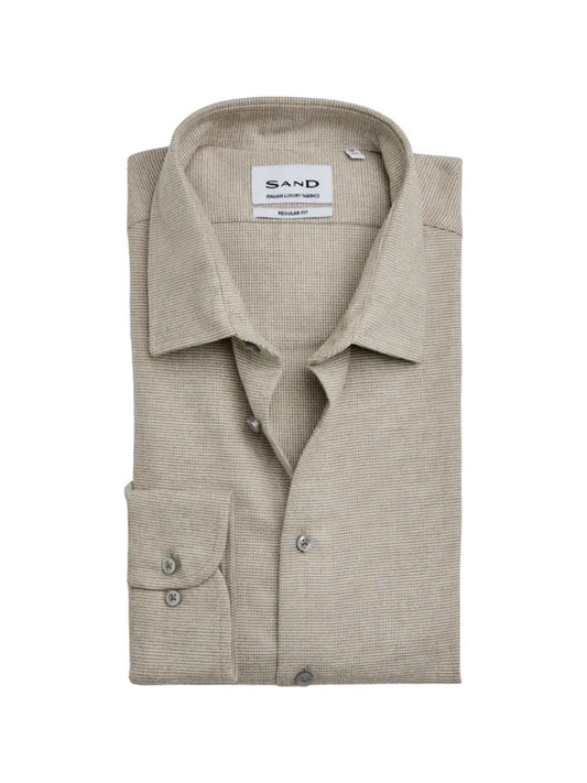 SAND Copenhagen | Chemise en flanelle avec motif «8283 State soft » - Beige