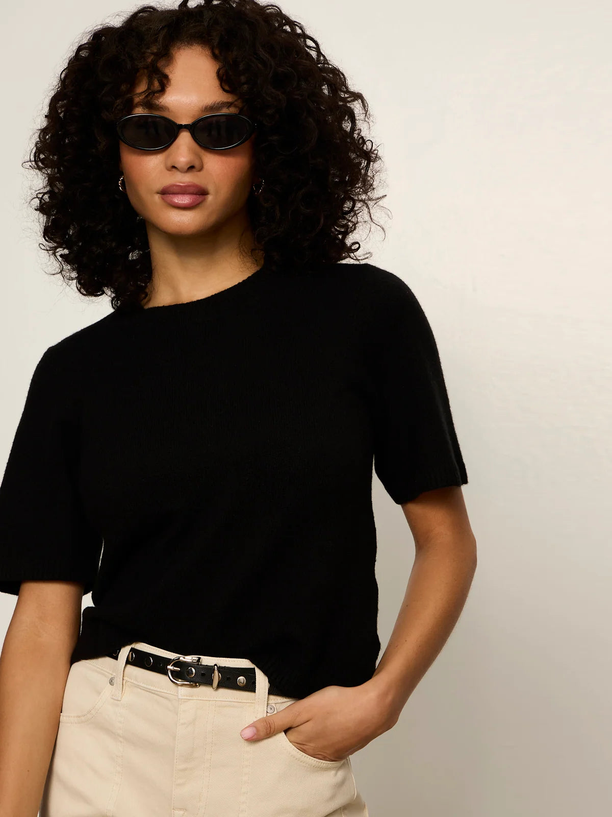 Sanctuary | T-Shirt en tricot 'Perfect Sweater' | Noir