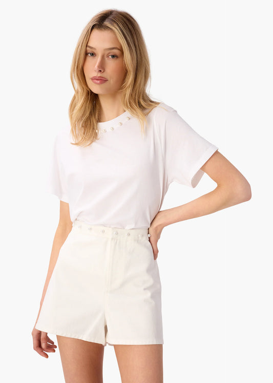 CAMI NYC | T-shirt court "Mattea" en coton- Blanc