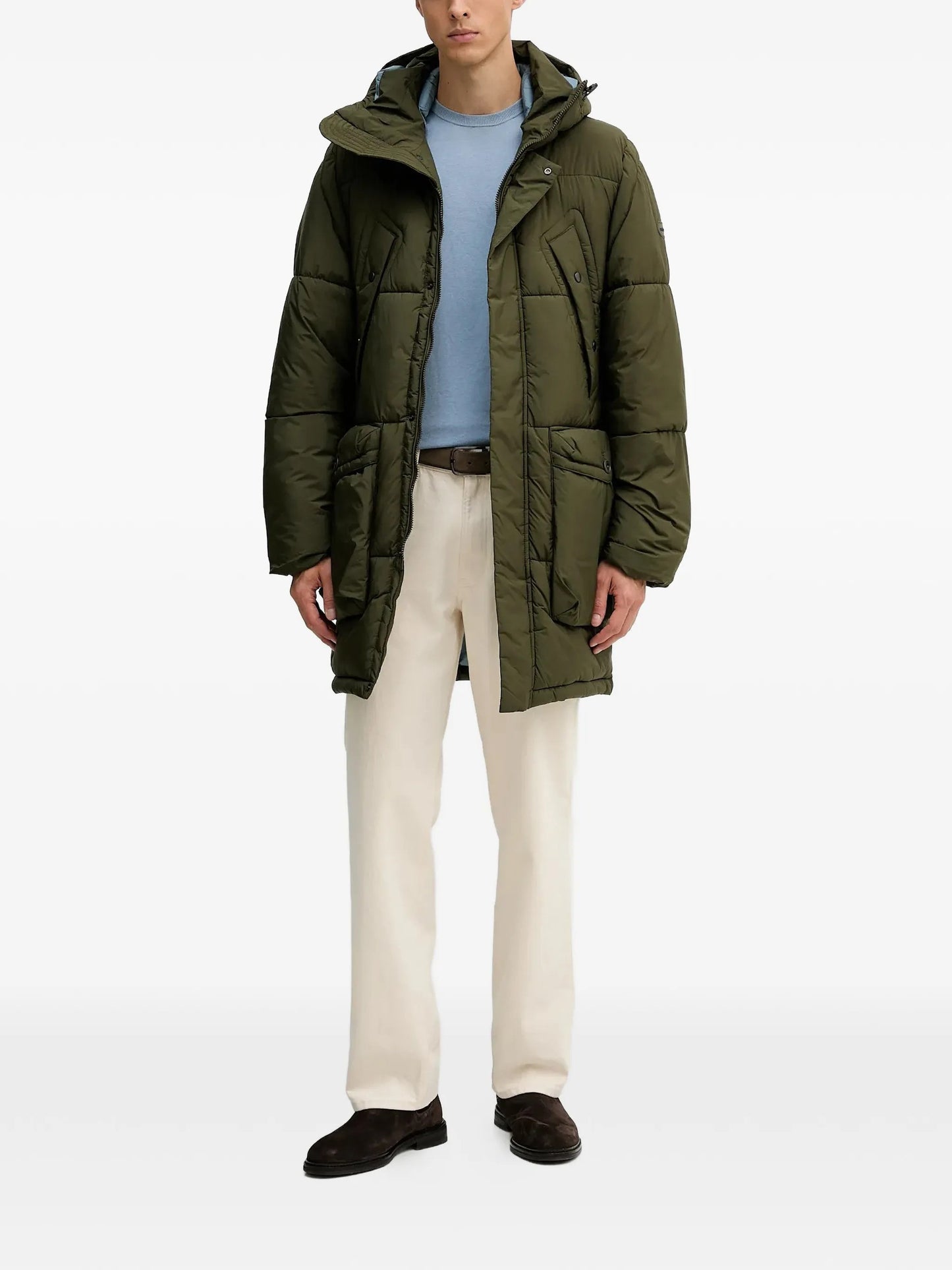 Paul Smith | Parka à capuche en fibre de duvet -  Vert forêt