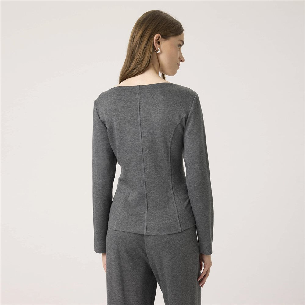 SOAKED IN LUXURY | Le pull à encolure bateau ''Marigold'' - Gris