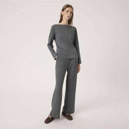 SOAKED IN LUXURY | Le pull à encolure bateau ''Marigold'' - Gris