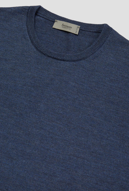 Ferrante | Pull en laine mérinos - Bleu