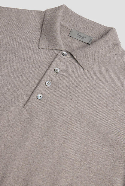 Ferrante | Polo en laine mérinos - Beige