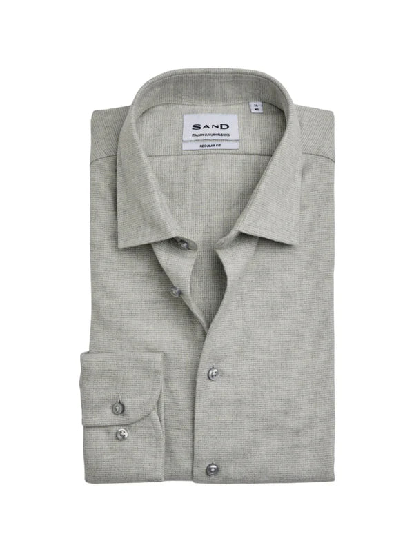 SAND Copenhagen | Chemise en flanelle avec motif «8283 State soft » - Gris perle