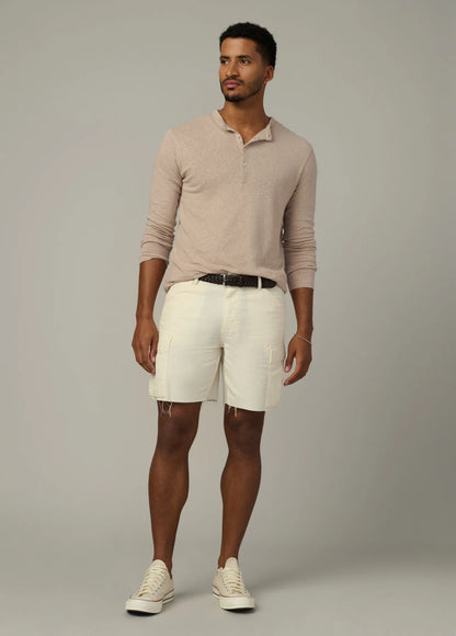 JOE's | Haut Henley à manches longues en lin et coton  - Taupe
