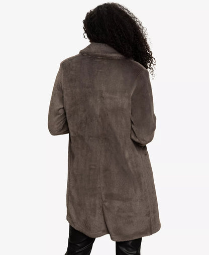 Sanctuary | Veste en fausse fourrure Hometown - Encre brûlée