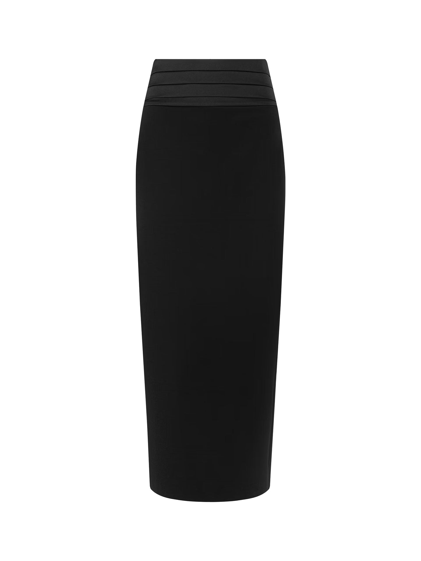 L'Agence | Jupe long "Honesty" à ceinture- Noir