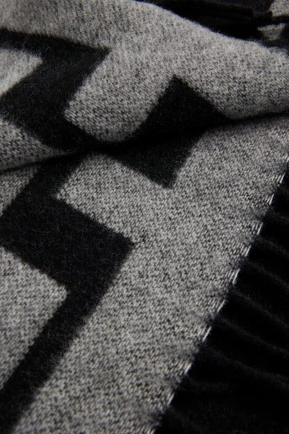 J.LINDEBERG | Écharpe double face Champ - Noir/Gris