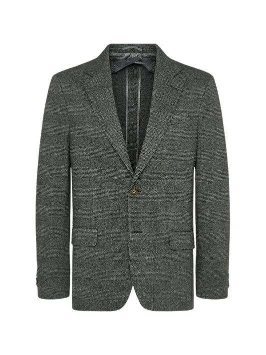 SAND Copenhagen | Blazer en jersey à carreaux Glen « Star Easy 6969 » - Gris 280