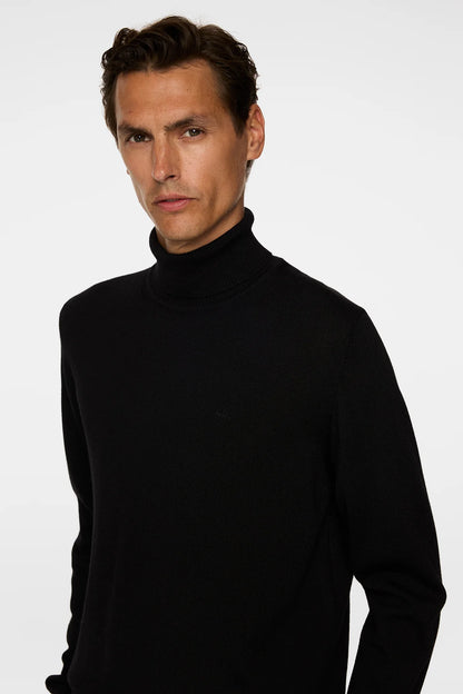 J.LINDEBERG | Pull "Kaden" Merino Col roulé - Noir