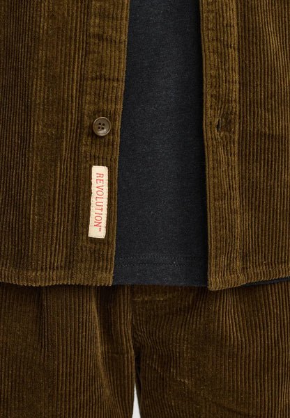 Revolution | Chemise utilitaire en corduroy 3776 - Brun