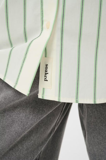 SOAKED IN LUXURY | Chemise 'Noelle' | Blanche/ verte