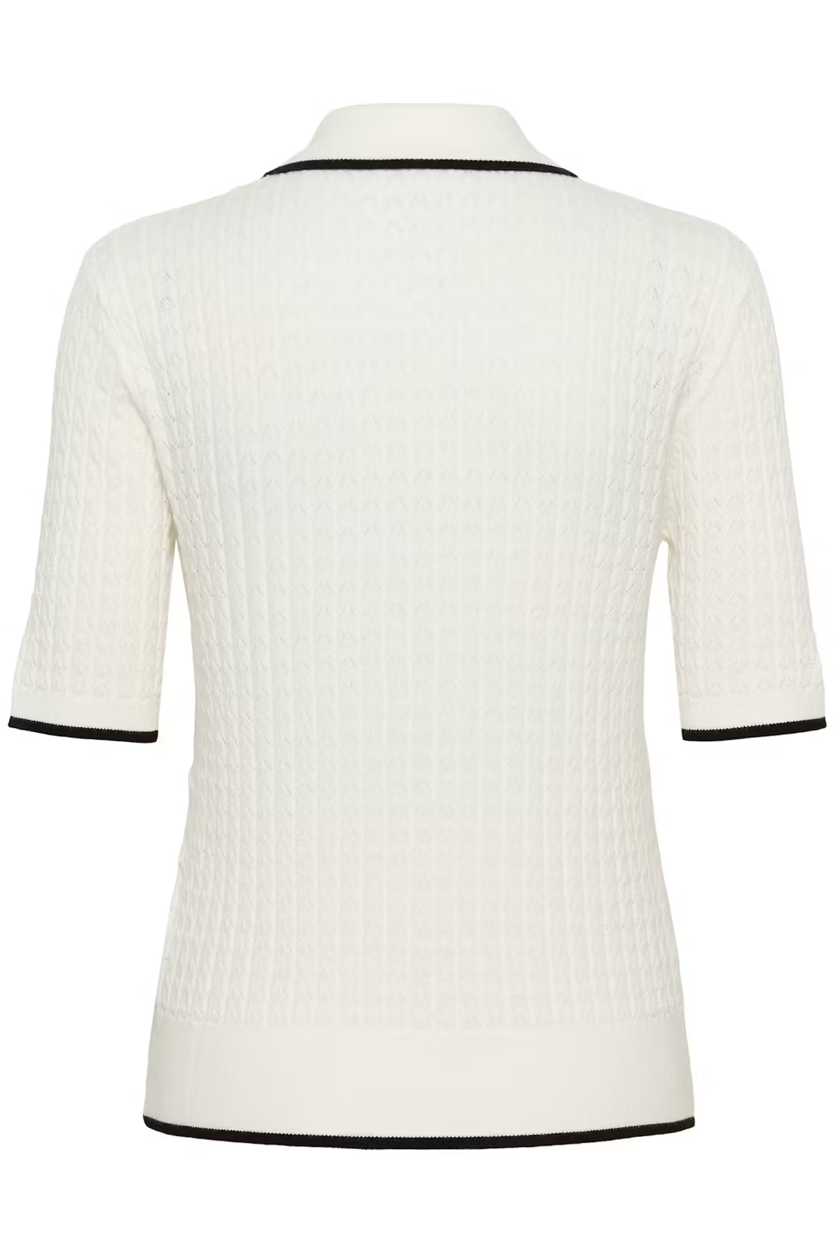 SOAKED IN LUXURY | Polo Cardigan 'Spina'| Blanc cassé