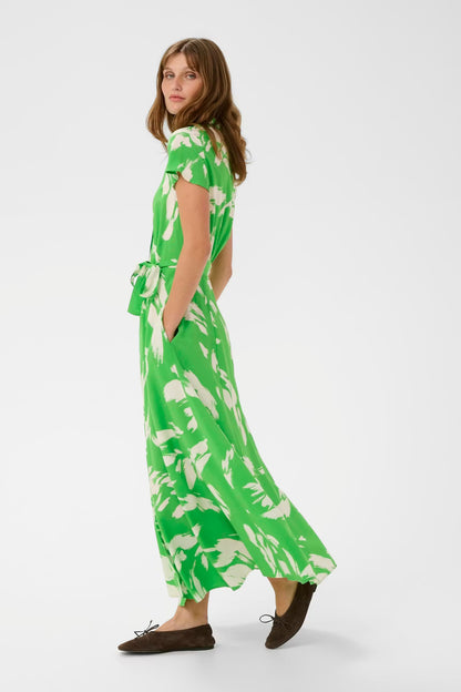 SOAKED IN LUXURY | Robe 'Arjana'| Vert et blanc