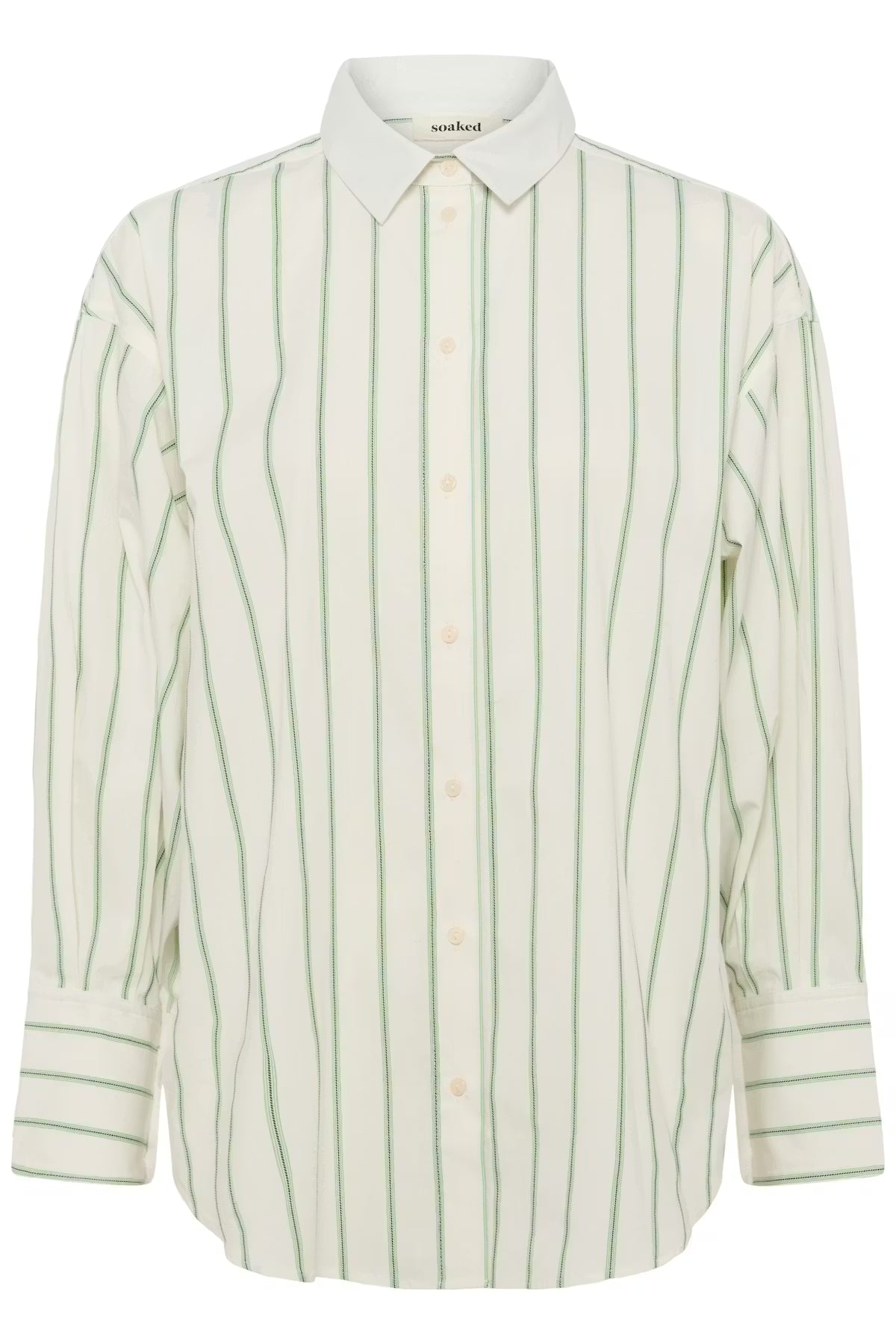 SOAKED IN LUXURY | Chemise 'Noelle' | Blanche/ verte