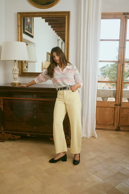 CULTURE |  Pantalon coupe barrel 'Brinnie' |  Jaune