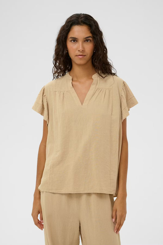SOAKED IN LUXURY | Blouse 'Aria'| Tan