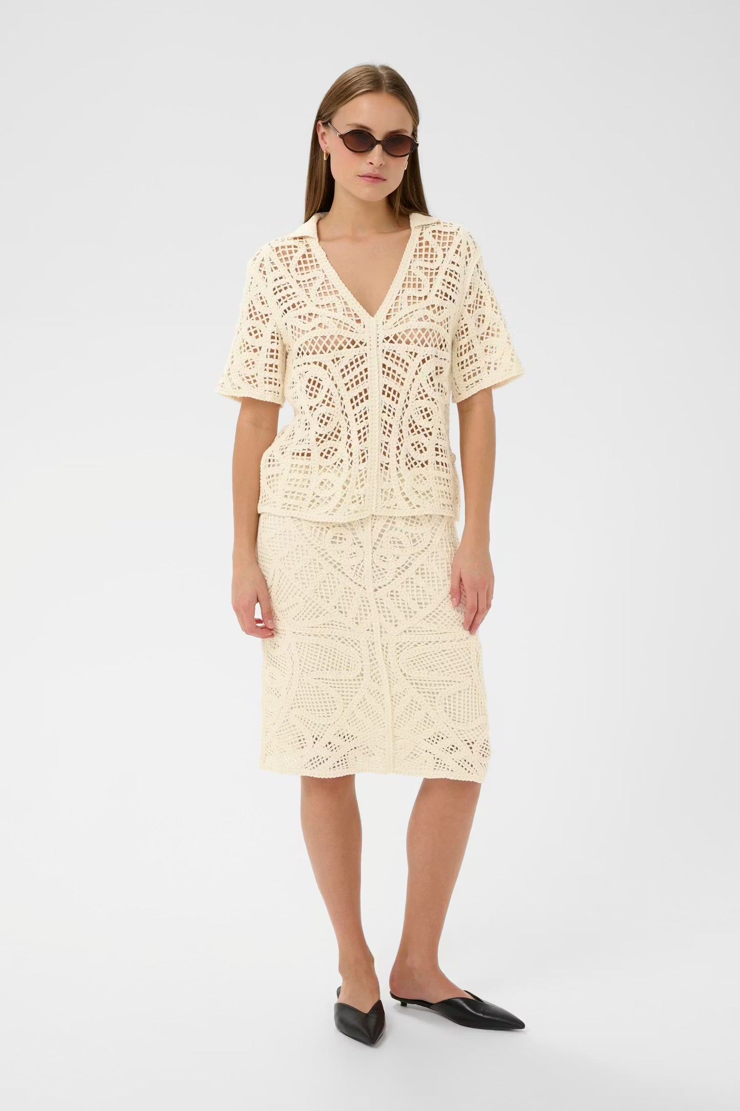 SOAKED IN LUXURY | Polo 'Anamy' | Blanc cassé
