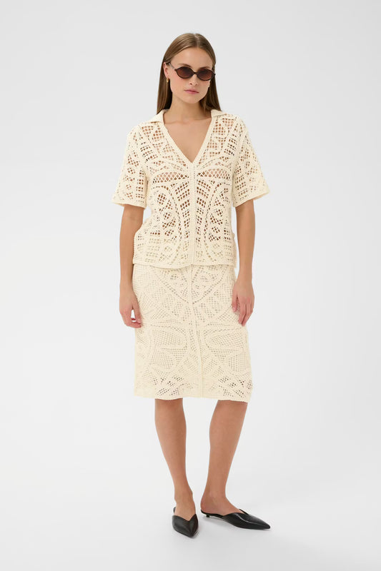 SOAKED IN LUXURY | Polo 'Anamy' | Blanc cassé