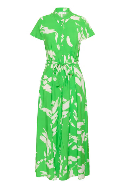 SOAKED IN LUXURY | Robe 'Arjana'| Vert et blanc
