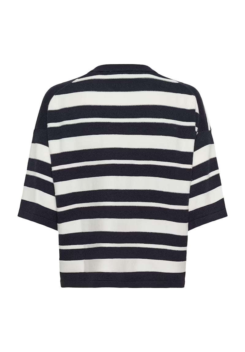 SOAKED IN LUXURY | Pull 'Spina Boxy' | Marine et Blanc