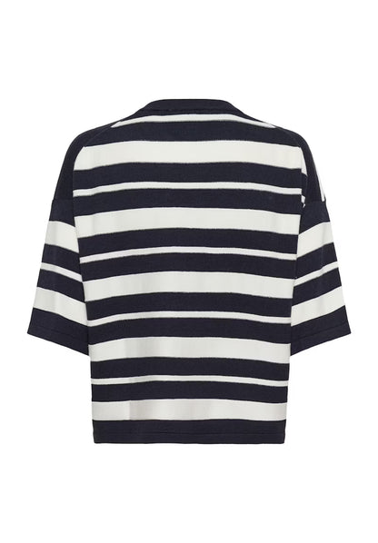 SOAKED IN LUXURY | Pull 'Spina Boxy' | Marine et Blanc