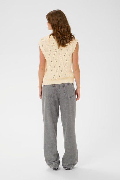 SOAKED IN LUXURY | Gilet 'Rava Nanna' | Blanc cassé