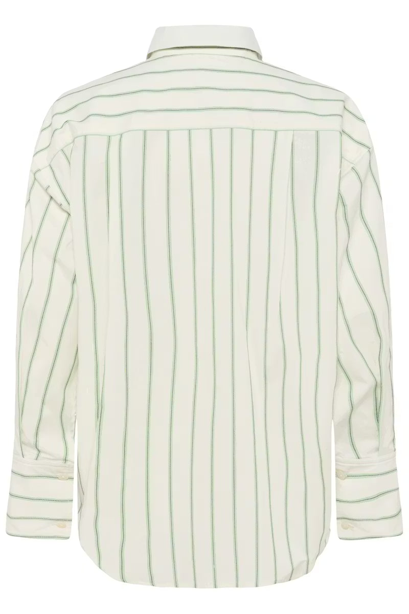 SOAKED IN LUXURY | Chemise 'Noelle' | Blanche/ verte