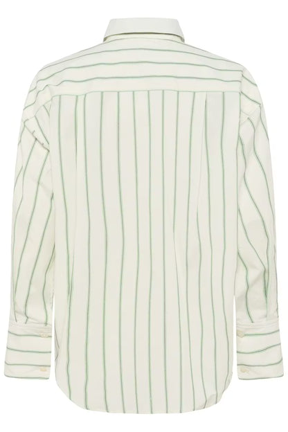 SOAKED IN LUXURY | Chemise 'Noelle' | Blanche/ verte