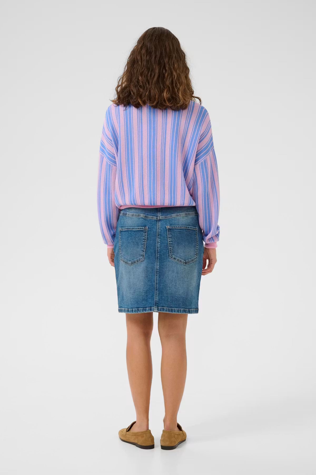 CULTURE | Jupe en jean ''Tali Ami'' | délavage bleu vintage moyen