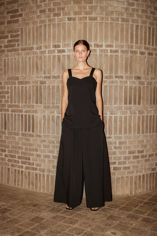 SOAKED IN LUXURY | Pantalons 'Noelle'| Noir