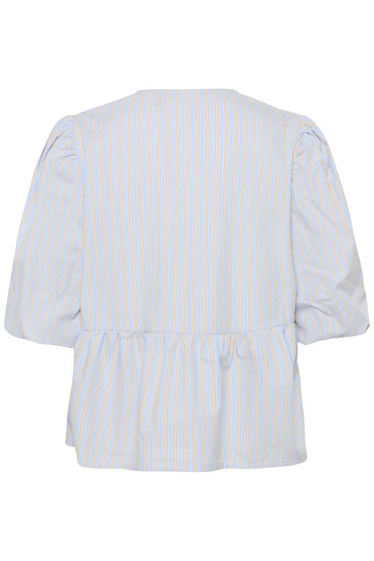 CULTURE |Blouse 'Elia' |  Bleu/ tan