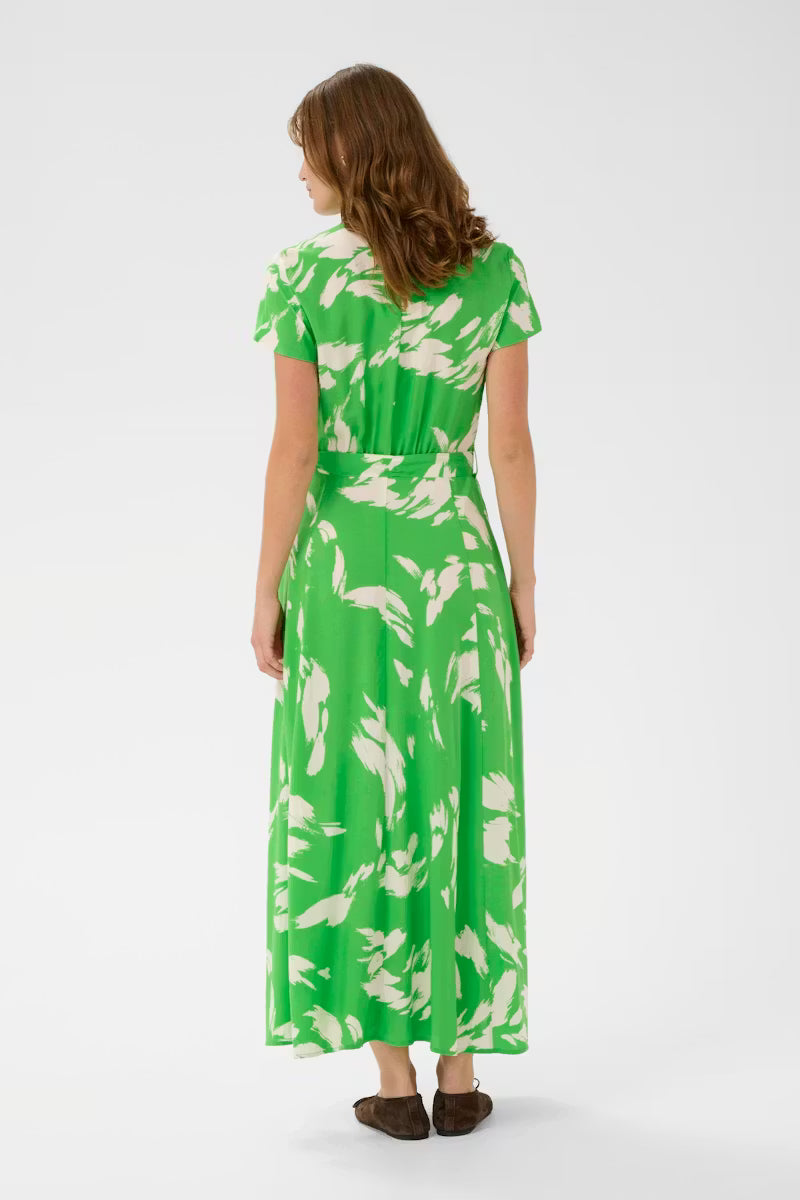 SOAKED IN LUXURY | Robe 'Arjana'| Vert et blanc