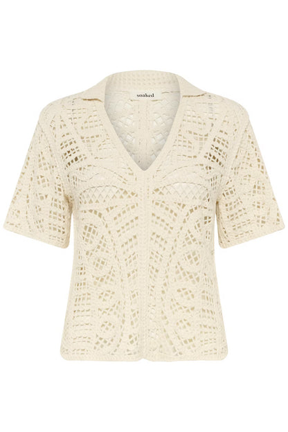SOAKED IN LUXURY | Polo 'Anamy' | Blanc cassé