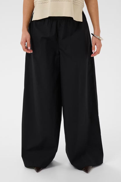 CULTURE | Pantalon taille haute et coupe large ''Jila'' - Noir
