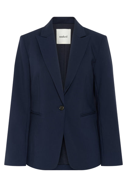 SOAKED IN LUXURY | Blazer court ''Corinne'' - Bleu marine