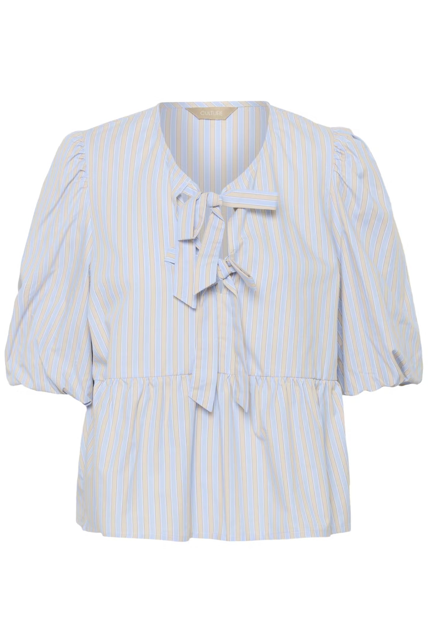 CULTURE |Blouse 'Elia' |  Bleu/ tan
