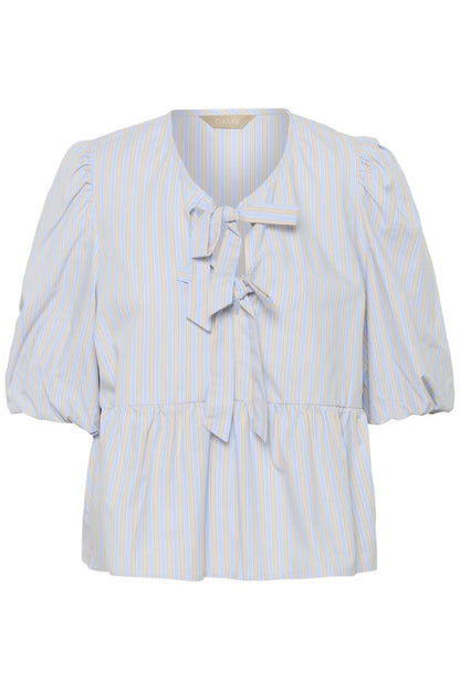 CULTURE |Blouse 'Elia' |  Bleu/ tan