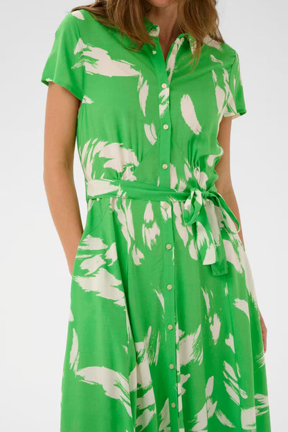 SOAKED IN LUXURY | Robe 'Arjana'| Vert et blanc