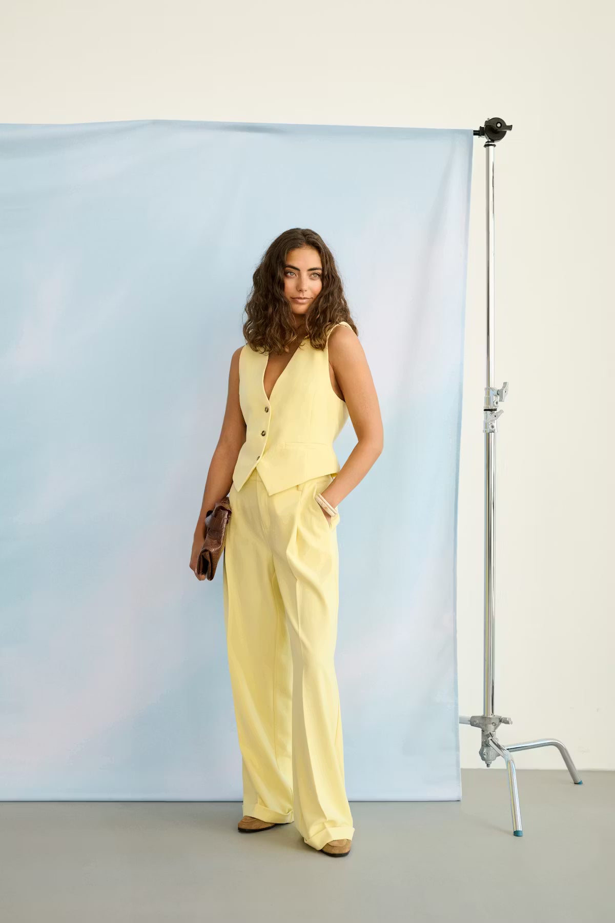 CULTURE |  Pantalon à plis ''Nalina'' |  Jaune
